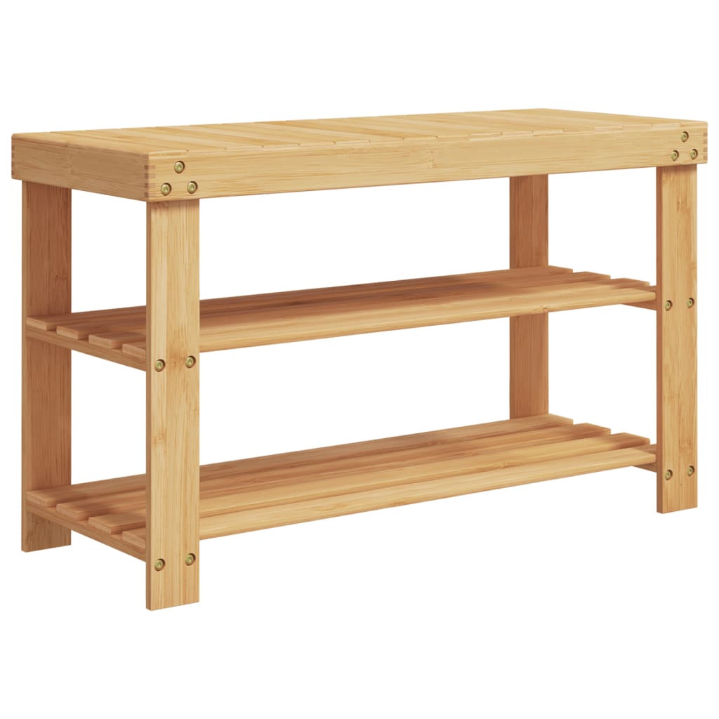 VidaXL shoe rack 3-layer 70x27.5x45 cm bamboo