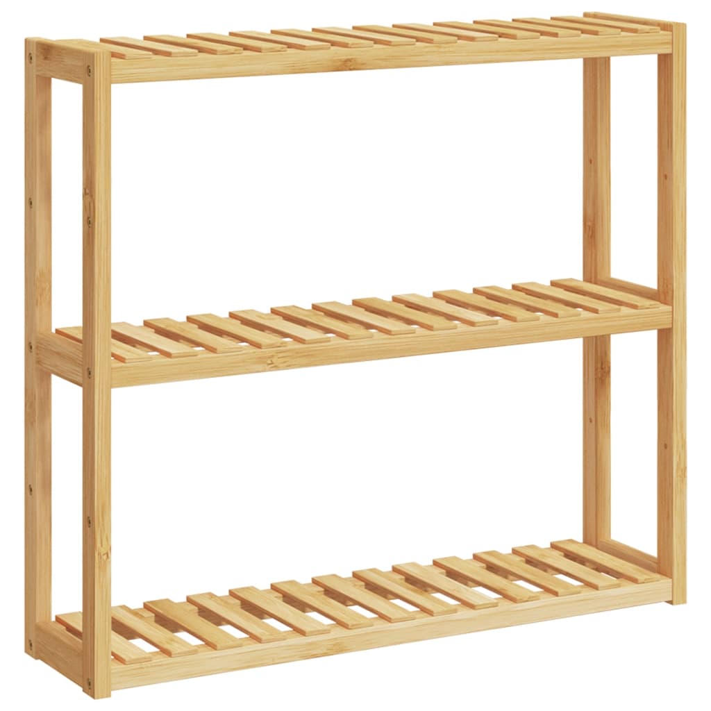 Vidaxl badeværelse rack 3-lags vægmontage 60x15x54 cm bambus