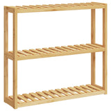 Vidaxl badeværelse rack 3-lags vægmontage 60x15x54 cm bambus