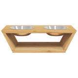 VidaXL dog feed bowls raised 35.5x18x10.5 cm bamboo