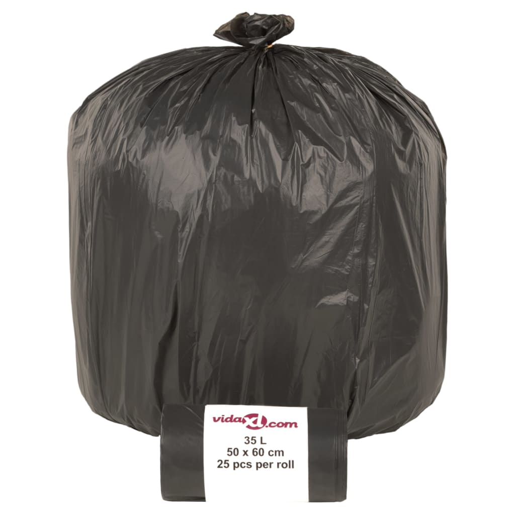 VidaXL garbage bags 250 pcs 35 L Black