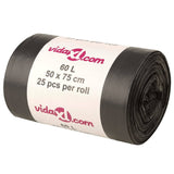 Vidaxl garbage bags 250 st 60 l black