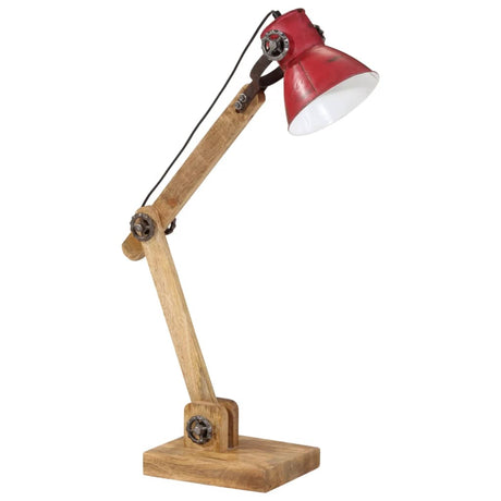 VidaXL Bureaulamp 25 W E27 23x18x96 cm verweerd rood