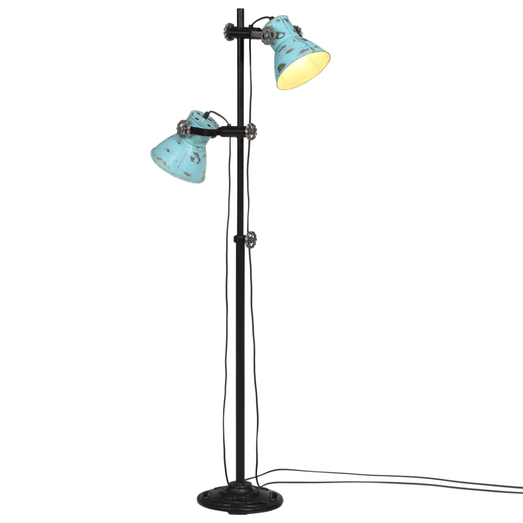 Vidaxl floor lamp 25 W E27 25x25x90 140 cm weathered blue