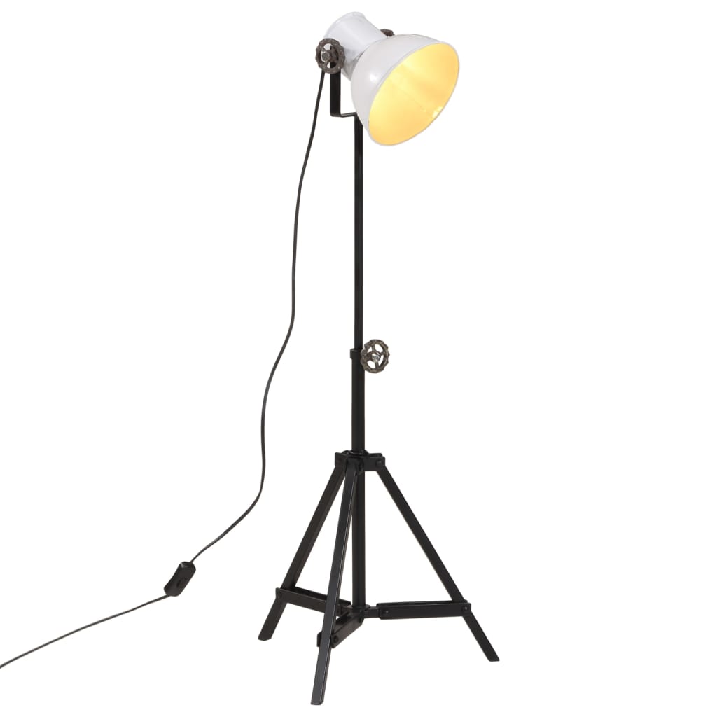 Vidaxl golvlampa 25 w e27 35x35x65 95 cm vit