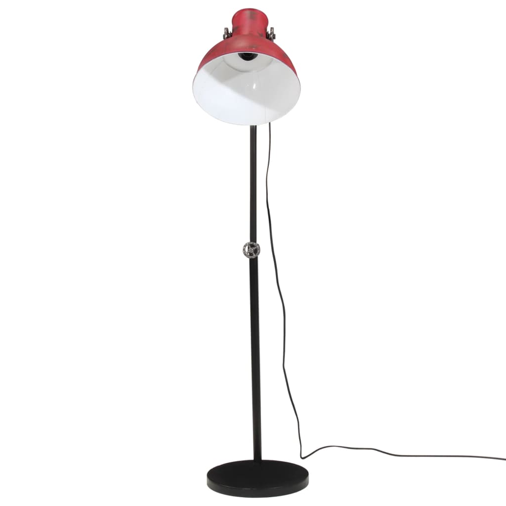 Vidaxl Floor Lamp 25 W E27 30x30x90 150 cm forvitret rød