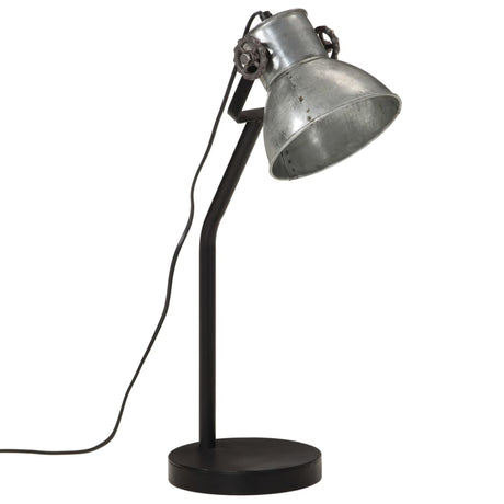 VidaXL Bureaulamp 25 W E27 17x17x60 cm vintage zilverkleurig