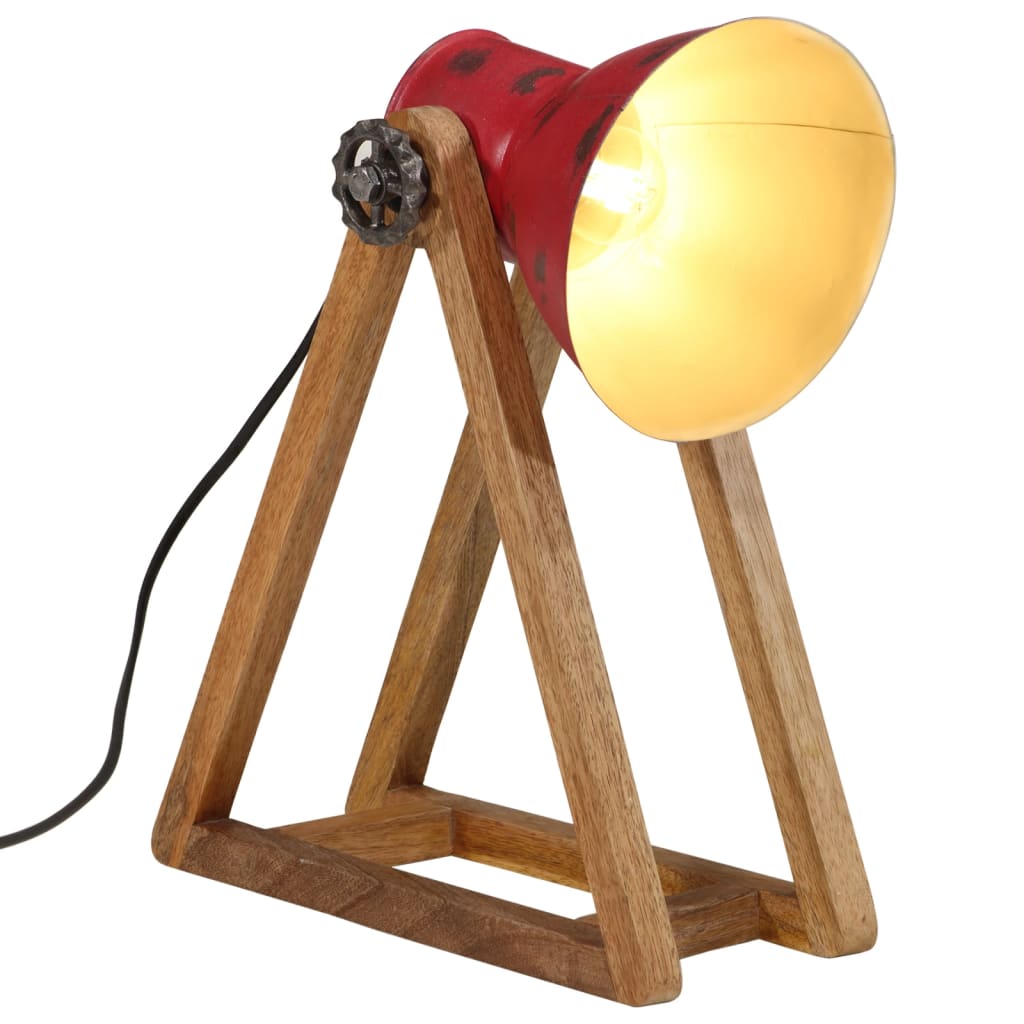 VidaXL Bureaulamp 25 W E27 30x17x40 cm verweerd rood