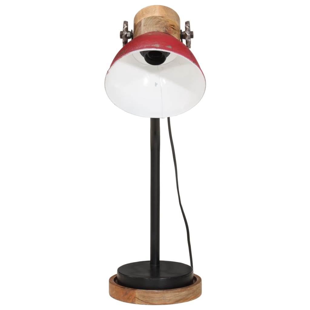 VidaXL Bureaulamp 25 W E27 18x18x60 cm verweerd rood