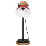 VidaXL Bureaulamp 25 W E27 18x18x60 cm verweerd rood