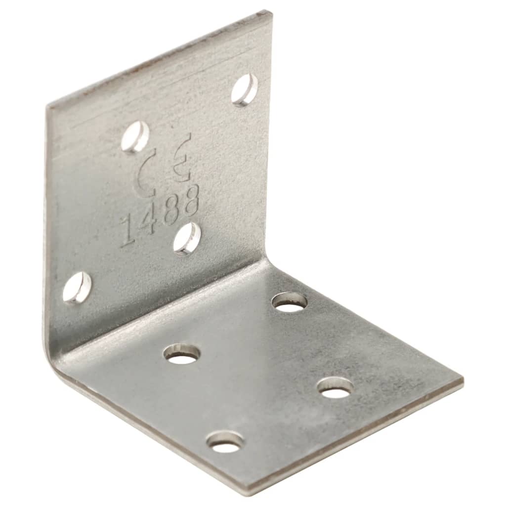 VidaXL Hoek brackets 100 pieces 2 mm 40x40x40 mm galvanized steel