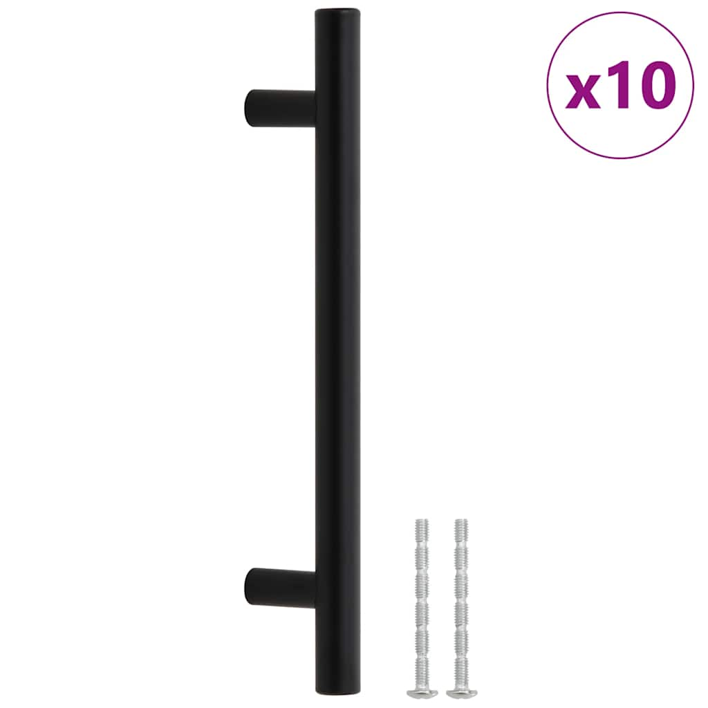 Vidaxl handles 10 st 128 mm stainless steel black