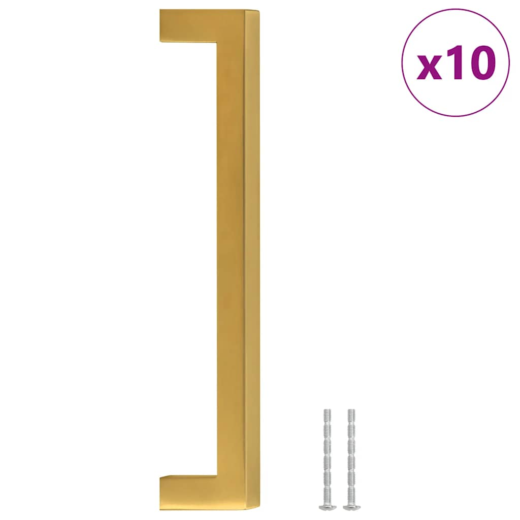 Vidaxl handles 10 st 160 mm stainless steel gold colored