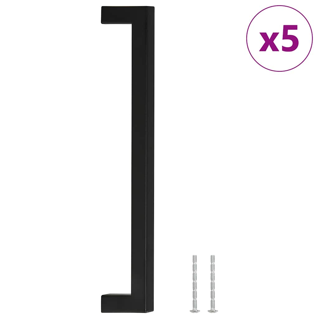 Vidaxl handles 5 st 224 mm stainless steel black