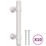 Vidaxl handles 10 st 64 mm stainless steel silver colored