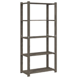 Vidaxl storage rack 5-layer 80x38x170 cm Solid pine Gray