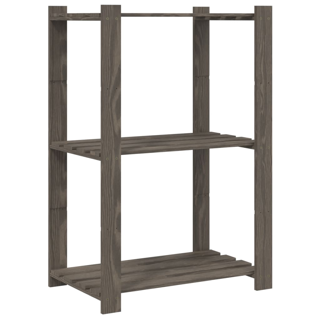 Vidaxl Storage Rack 3-lags 60x38x90 cm Solid furugrå