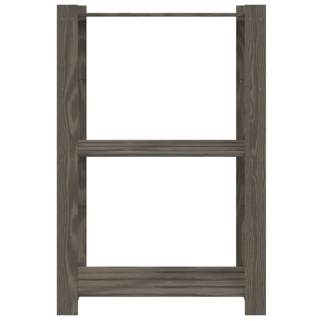 Vidaxl storage rack 3-layer 60x38x90 cm Solid pine Gray