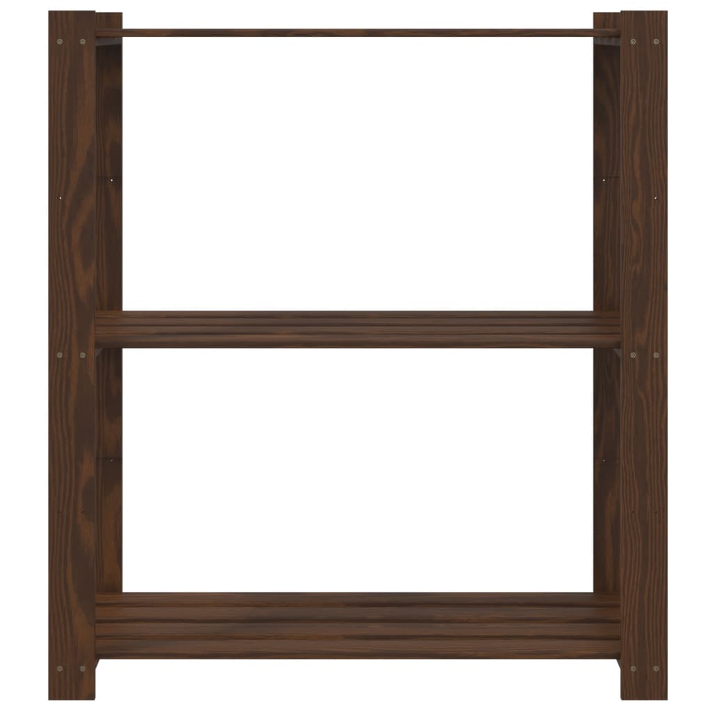 Vidaxl Storage Rack 3-lag 80x38x90 cm Solid Pine Pine Brown