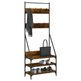 Vidaxl Clothing rack with shoe rack 72x34x184 cm smoked oak colored