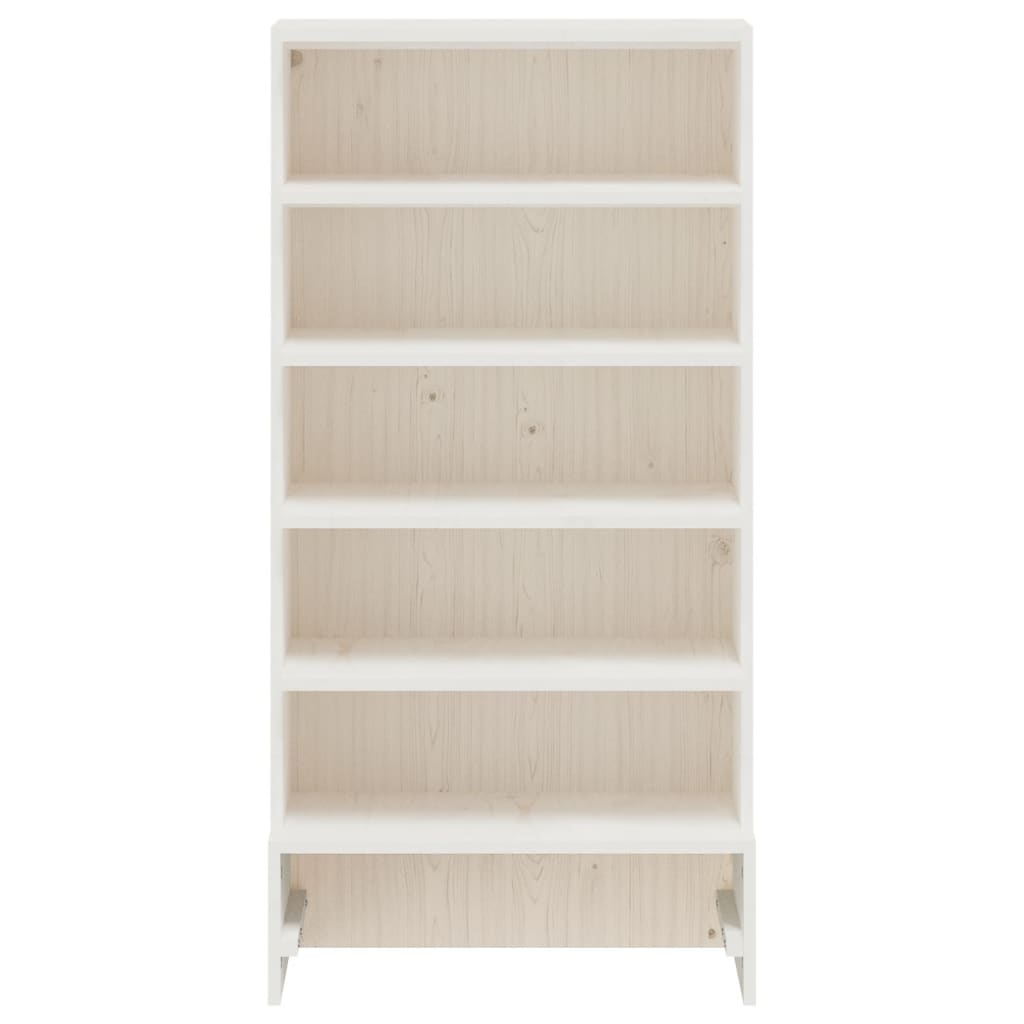 Armoire à chaussures vidaxl 52x30x104 cm en pin massif blanc