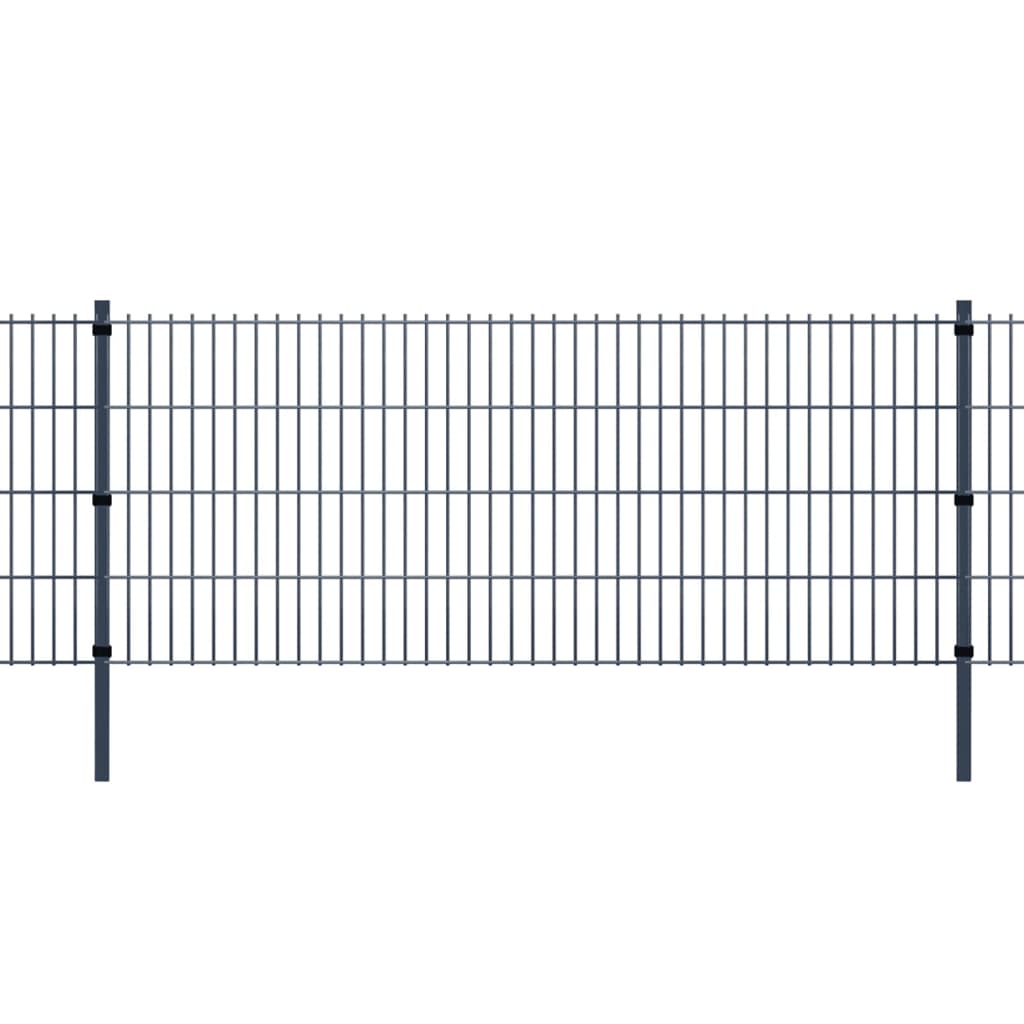 Vidaxl fence posts 10 st 150 cm galvanized steel gray