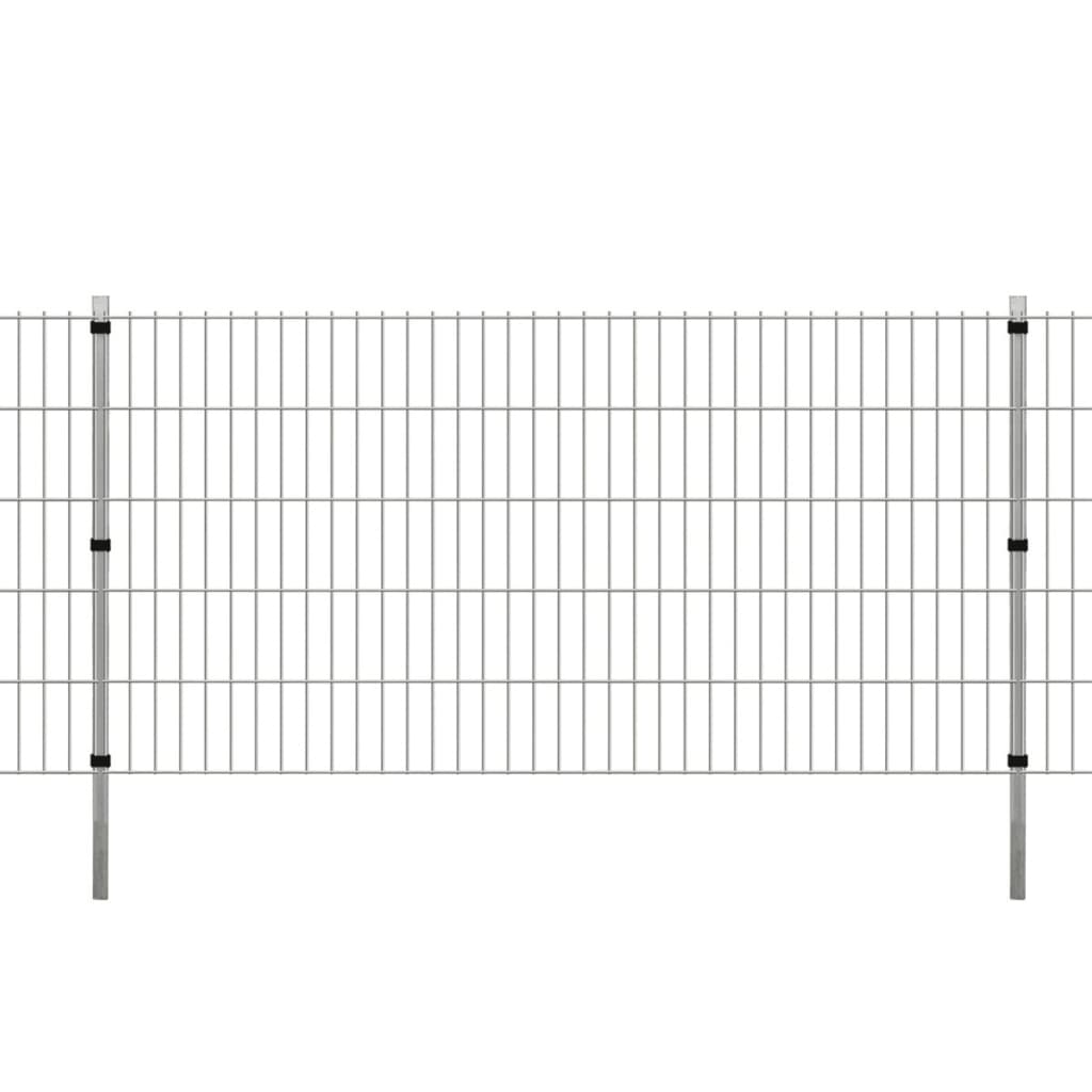 Vidaxl Fence Posts 10 St 150 cm galvanizované ocelové stříbrné barvy