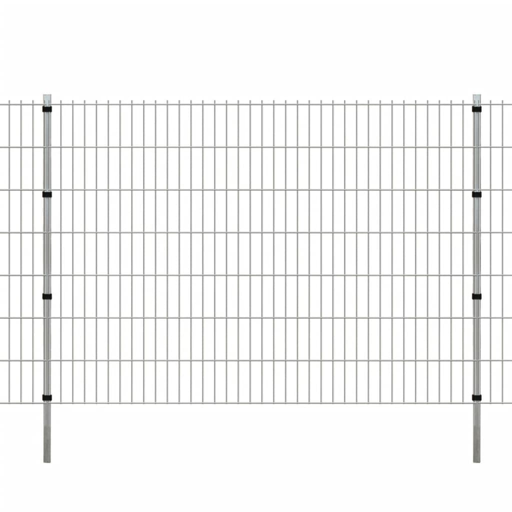 Vidaxl fence posts 10 st 200 cm galvanized steel silver colored