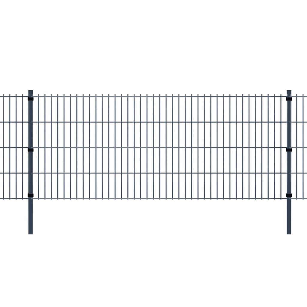 Vidaxl fence posts 20 st 150 cm galvanized steel gray