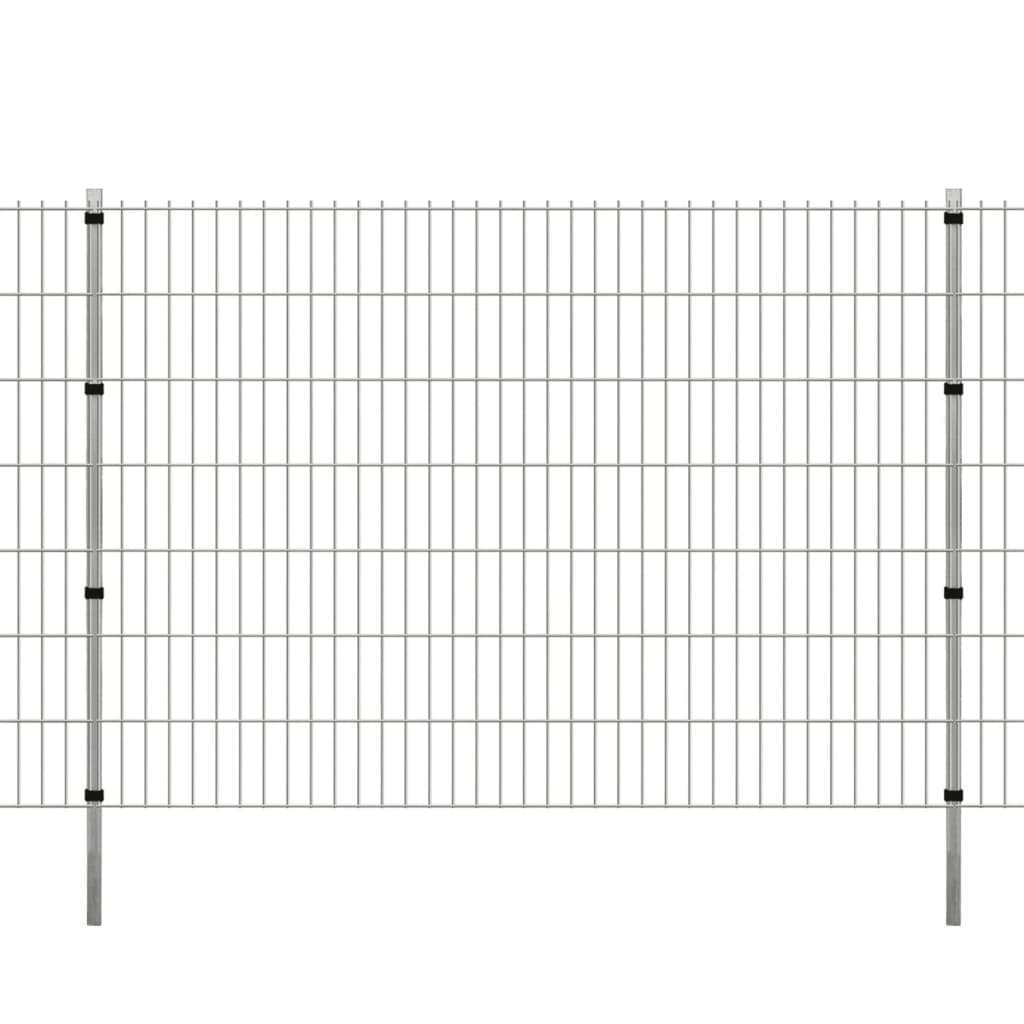 Vidaxl fence posts 20 st 200 cm galvanized steel silver colored