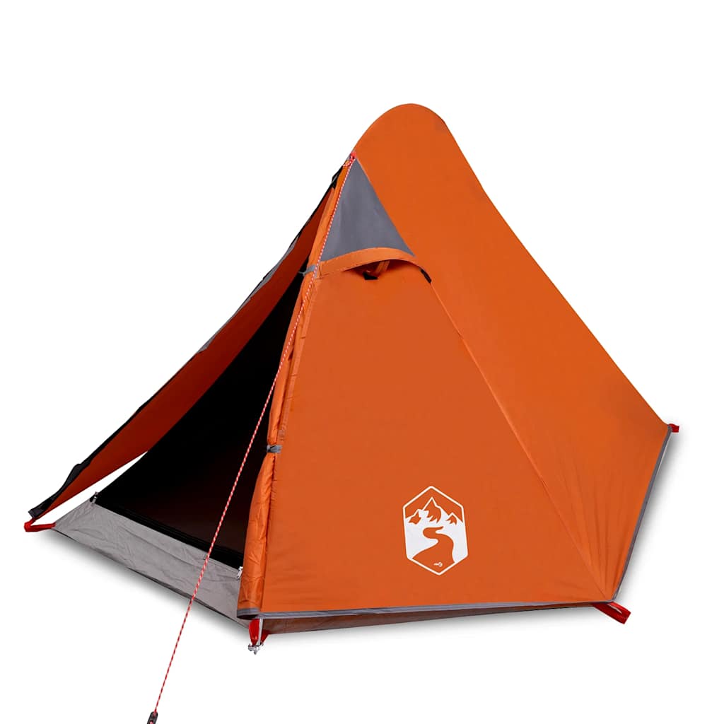 Vidaxl Dome Stan 2-Person Waterproof Grey and Orange