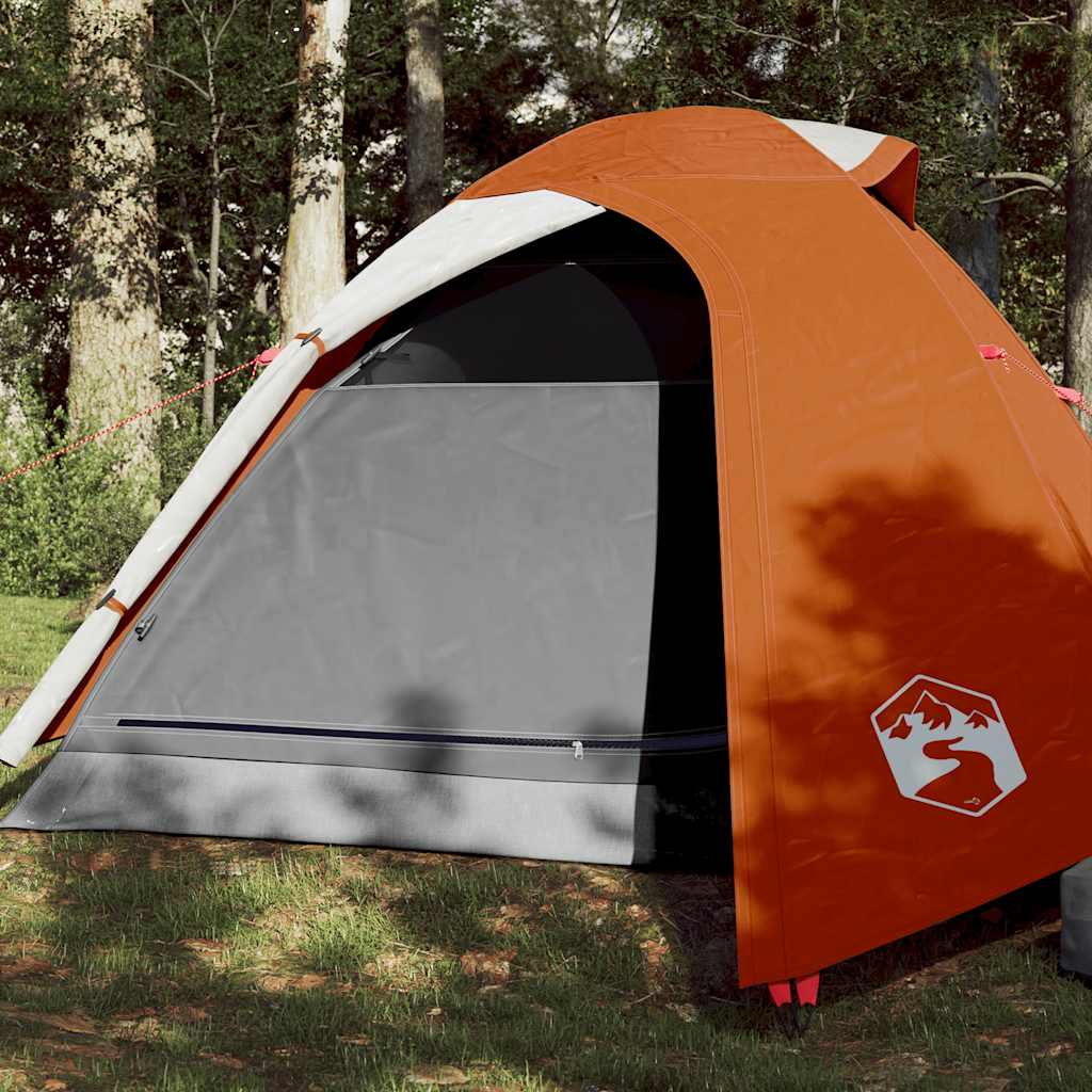 Vidaxl Dome tent 3-person waterproof gray and orange