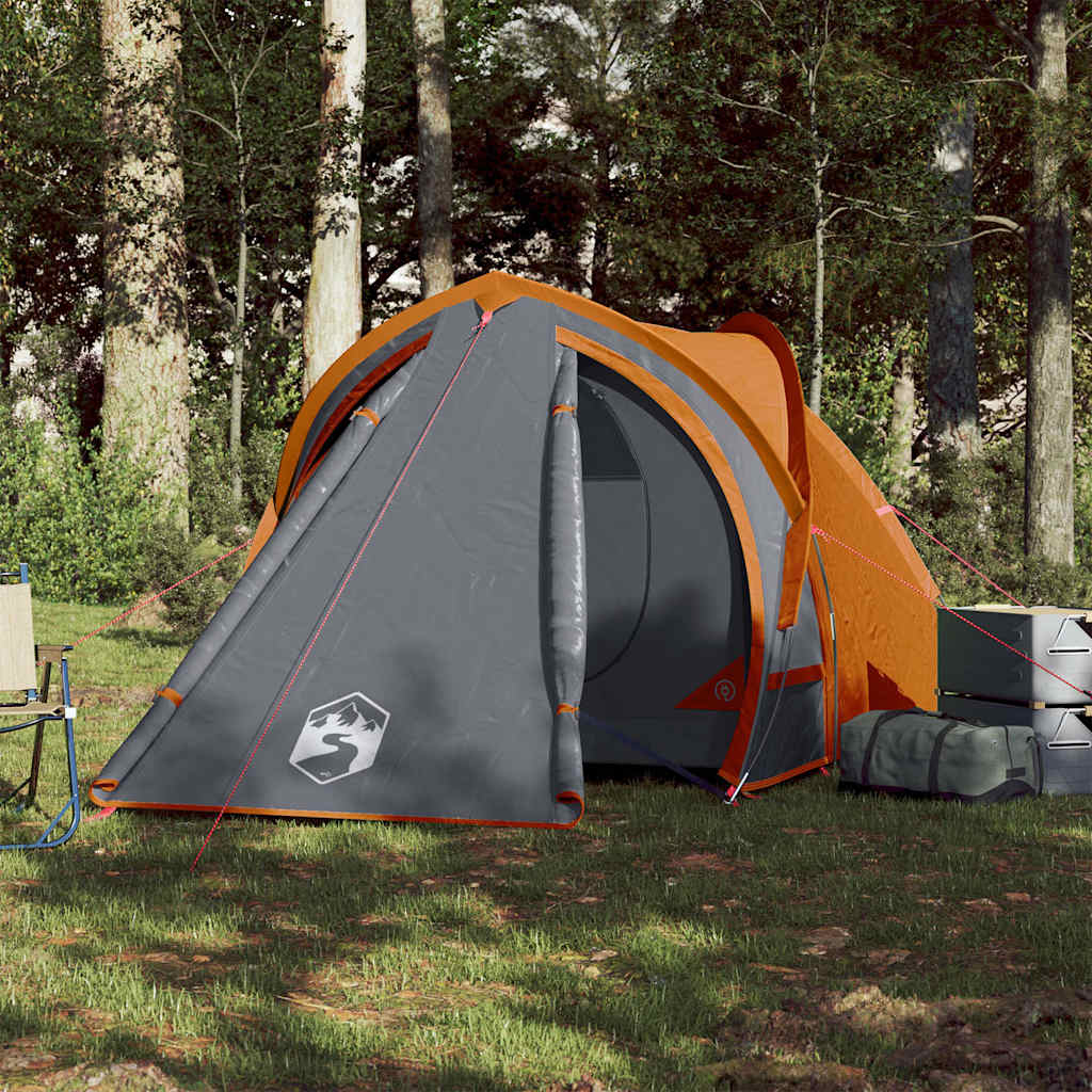 Vidaxl Dome tent 2-person waterproof gray and orange