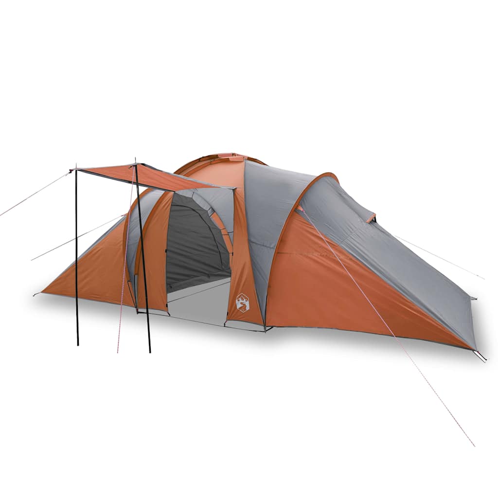 Vidaxl Dome tent 6-person waterproof gray and orange