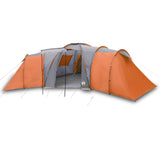 VidaXL Dome tent 12-person Waterproof Gray and Orange