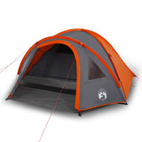 Vidaxl Dome tent 4-person waterproof gray and orange