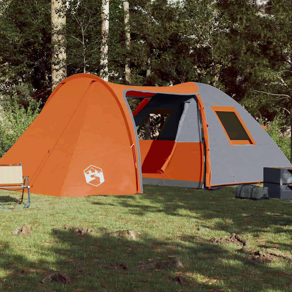 Vidaxl dome tente 6 personnes imperméables orange