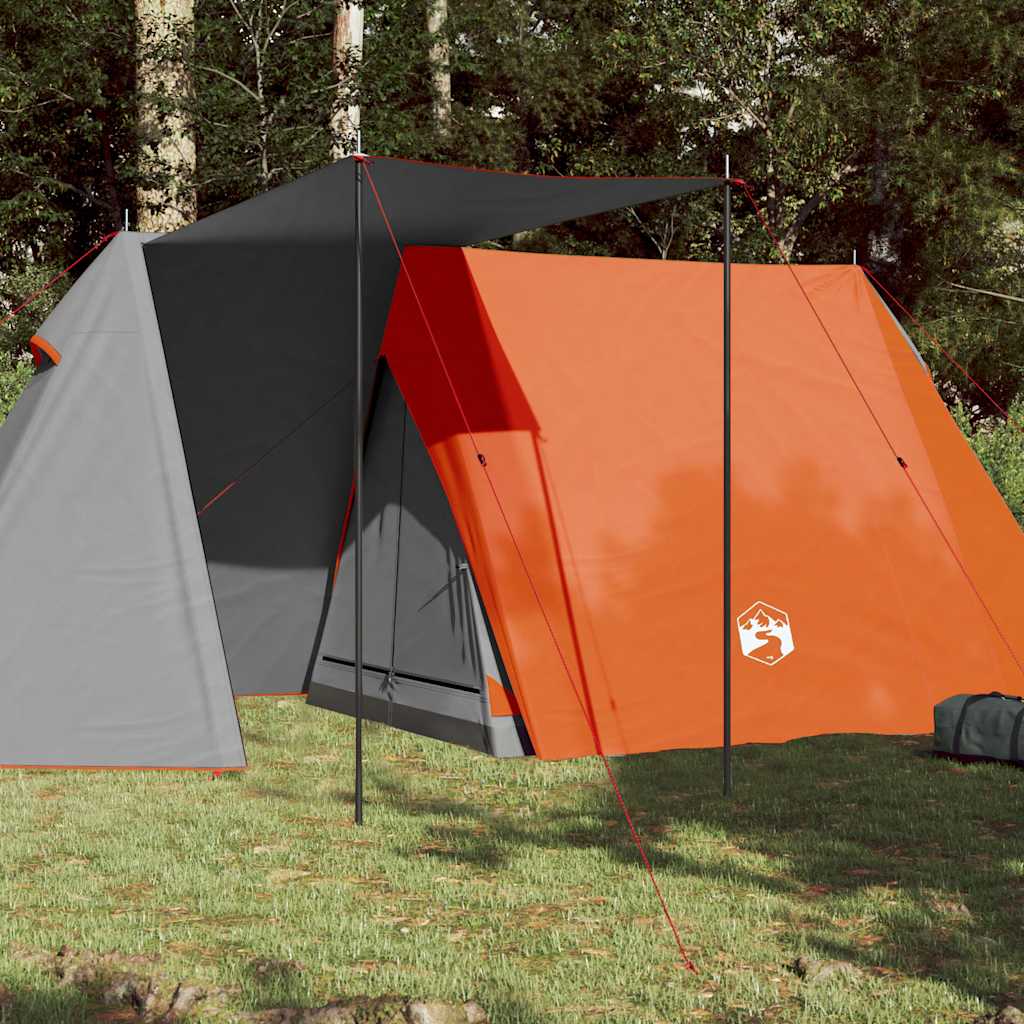 Vidaxl Tent 3 Person étanche gris et orange