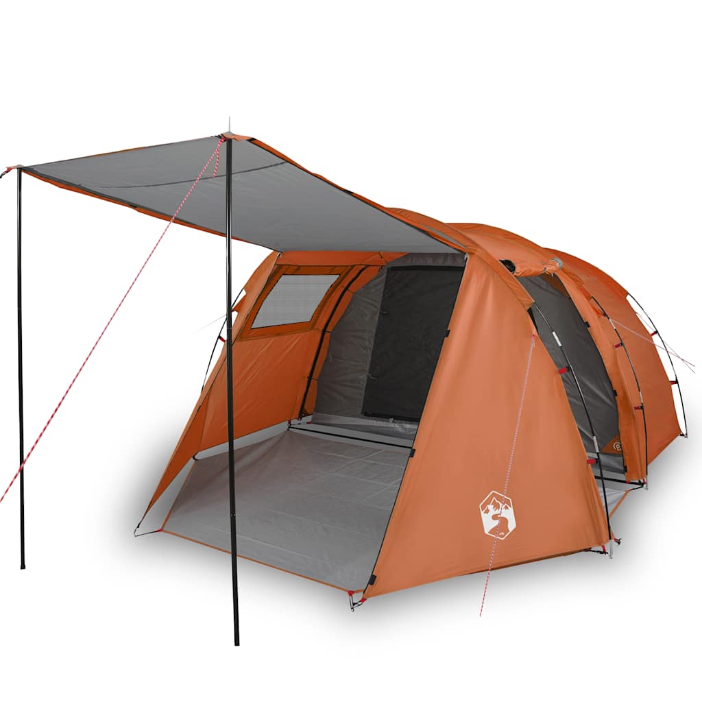 Vidaxl Tunnel tent 4-person waterproof gray and orange