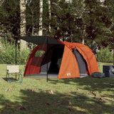 Vidaxl Tunnel tent 4-person waterproof gray and orange