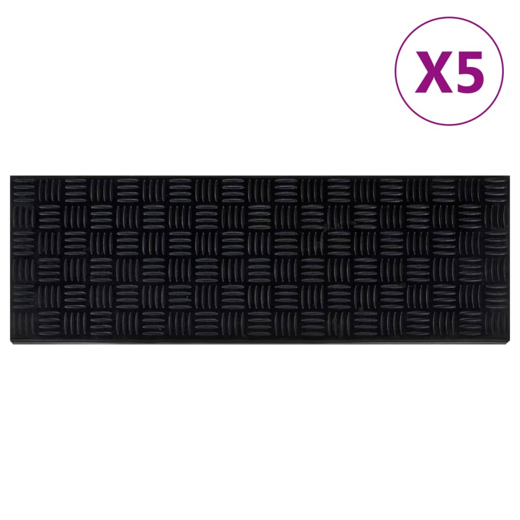 Vidaxl stair mats 5 st 25x75 cm rubber