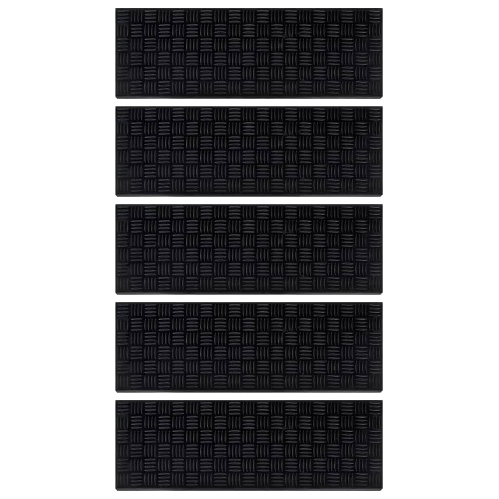 Vidaxl stair mats 5 st 25x75 cm rubber