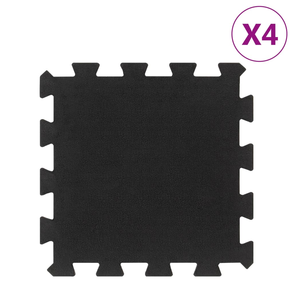 Vidaxl rubber tiles 4 pcs 16 mm 30x30 cm Black