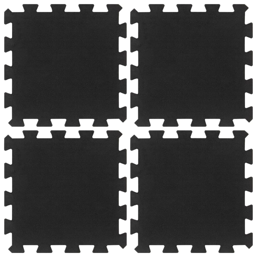 Vidaxl rubber tiles 4 pcs 16 mm 30x30 cm Black