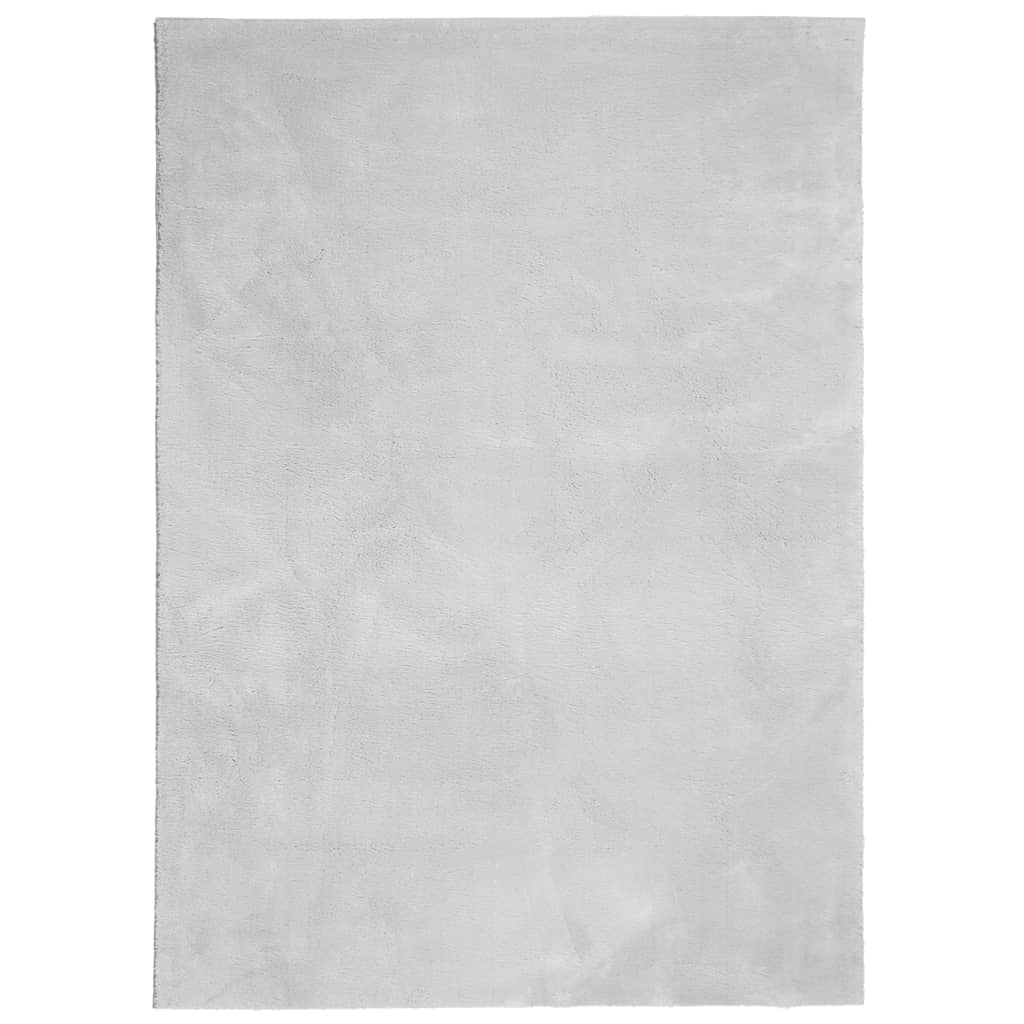 Tapis Vidaxl Huarte Low-Pole Soft Soft Lavable 160x230 cm Gray