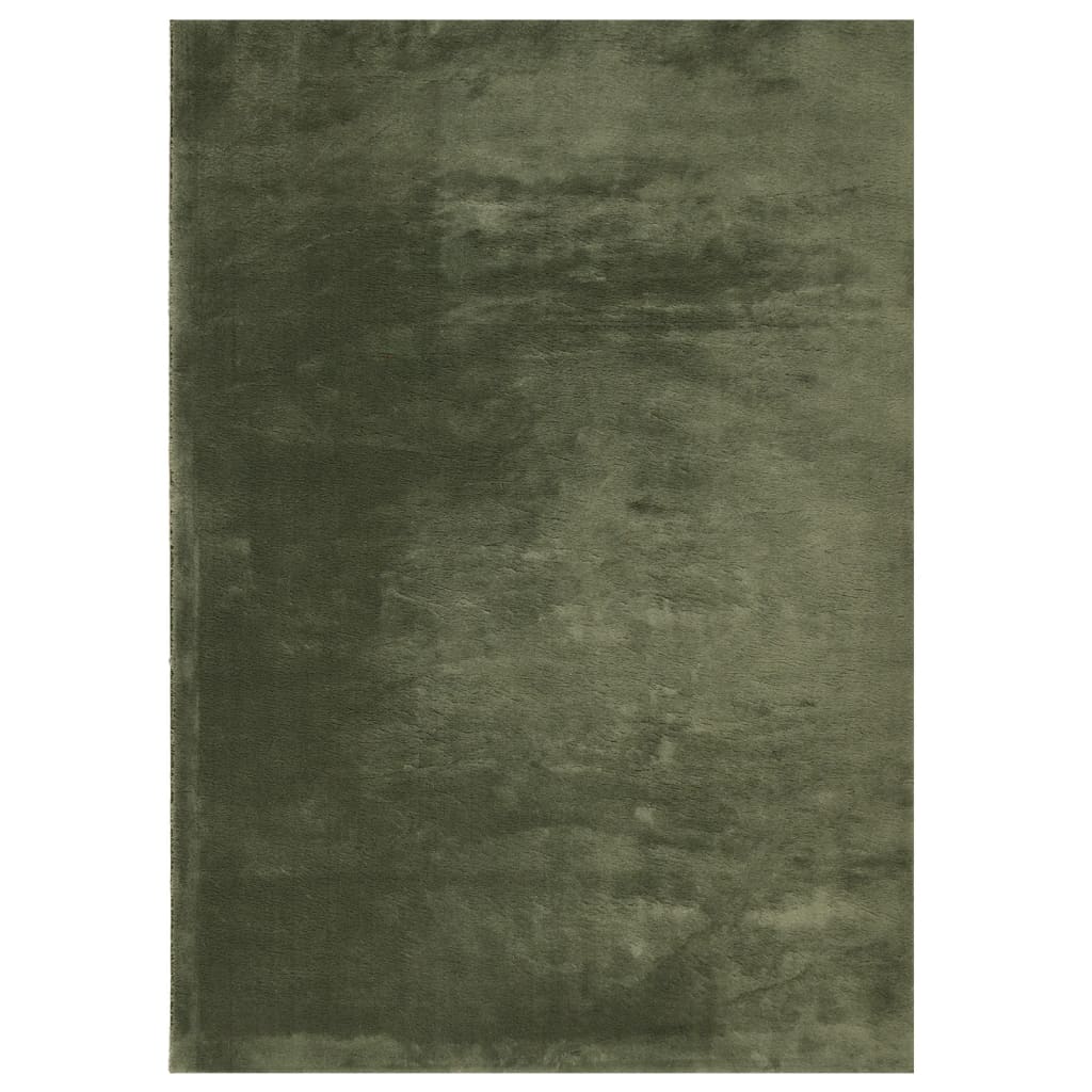 Vidaxl Rug Huarte Low -Pole Myk vaskbar 140x200 cm skoggrønn