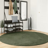 Vidaxl rug Huarte low -pole soft washable Ø 200 cm forest green