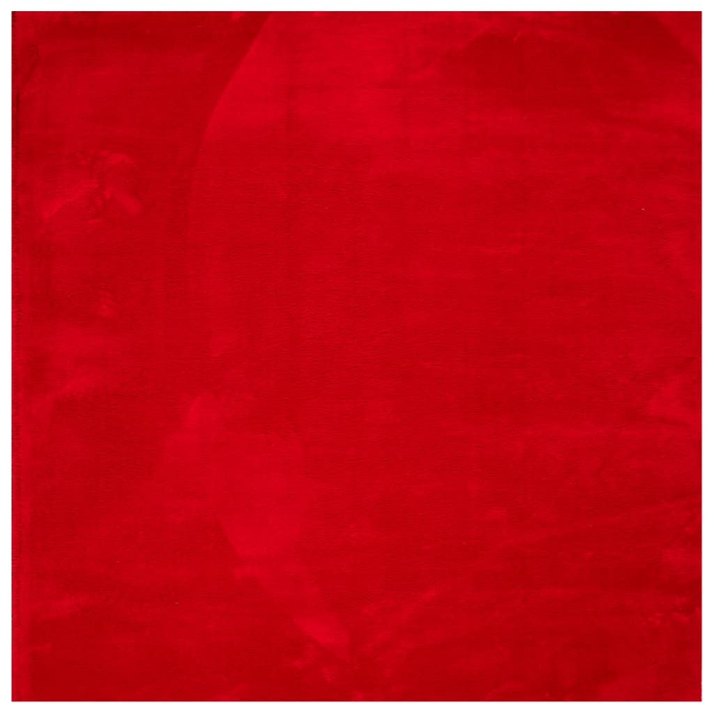 VidaXL Vloerkleed HUARTE laagpolig zacht wasbaar 240x240 cm rood