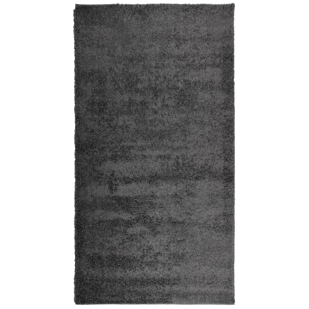 Vidaxl Rug Pamplona Shaggy Sterkt moderne 80x150 cm Anthracite