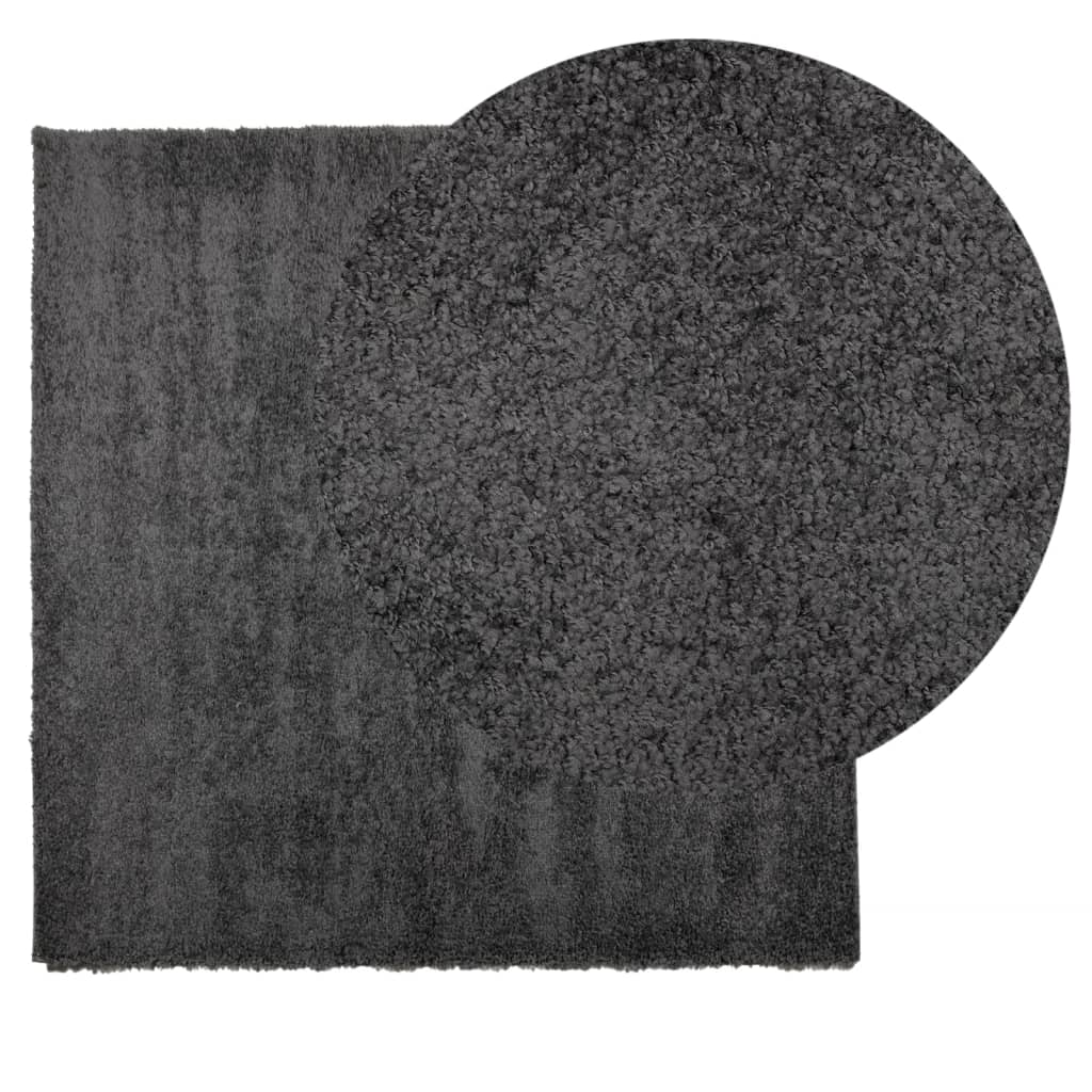 Vidaxl tapis Pampelune Shaggy hautement pile 160x160 cm anthracite